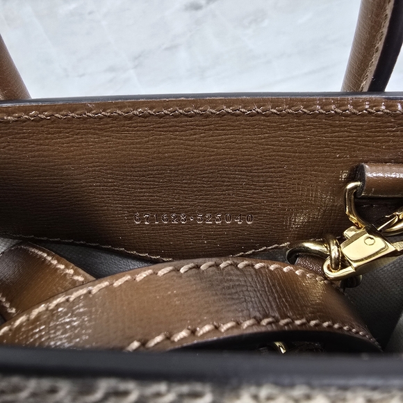 Gucci Brown and Beige Monogram Tote - Picture 6 of 11